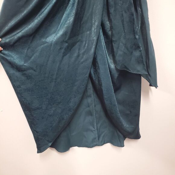 Baltic Born Wrap Dress Large Green Midi Whimsigoth Forest Fairy Party Wedding - Picture 10 of 13